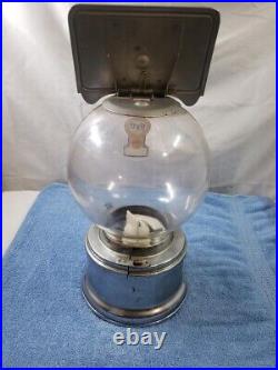 Vintage Ford Gumball Machine Co Vending Machine With Advertising Placard