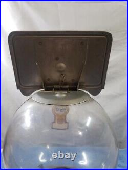 Vintage Ford Gumball Machine Co Vending Machine With Advertising Placard