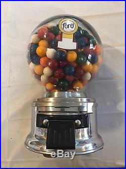 Vintage Ford Gumball Machine Glass Dome with Plastic Dispenser Cover