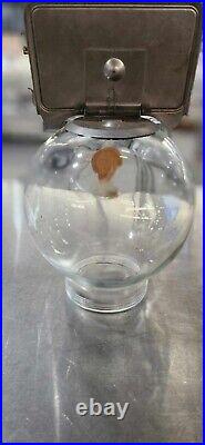 Vintage Ford Gumball Machine Glass Globe Flat Top with Topper