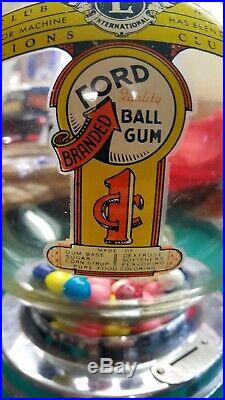 Vintage Ford Gumball Machine One Cent