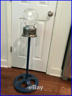 Vintage Ford Gumball Penny Machine With Cast Iron Stand As Is 1950's-1960's