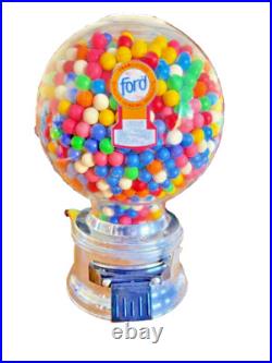 Vintage Ford Gumball Stainless Steel Machine Ten Cent Vending Machine Vintage Ford Gumball Stainless Steel Machine Ten Cent Vending Machine