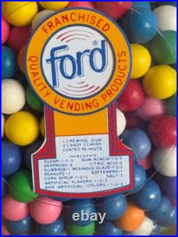 Vintage Ford Gumball Stainless Steel Machine Ten Cent Vending Machine