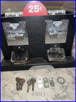 Vintage Fortune Telling Wizard Gumball Vending Machine Double Slots WORKS GREAT