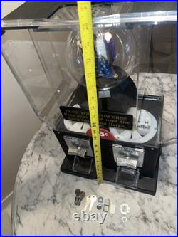 Vintage Fortune Telling Wizard Gumball Vending Machine Double Slots WORKS GREAT