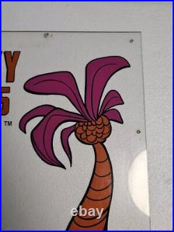 Vintage Fred Flintstone Lucky Eggs Vending Machine Plexiglass Front Marquee RARE