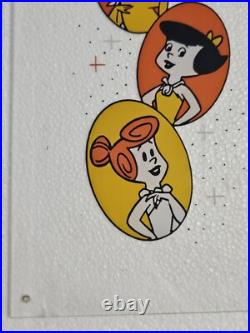 Vintage Fred Flintstone Lucky Eggs Vending Machine Plexiglass Side Marquee RARE
