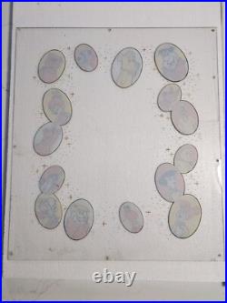 Vintage Fred Flintstone Lucky Eggs Vending Machine Plexiglass Side Marquee RARE