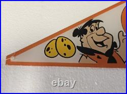 Vintage Fred Flintstone Lucky Eggs Vending Machine Plexiglass Top Marquee RARE