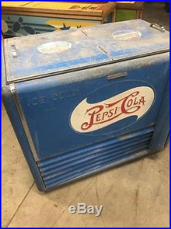 Vintage Ge Electric Pepsi Double Dot Ice Chest Cooler 7up Coca Cola Rare