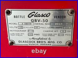Vintage Glasco GBV-50 Coca-Cola 10¢ Bottle Vending Machine Cooler Original