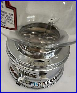 Vintage Glass Globe Ford Penny One Cent Gumball Machine Ford Gum USA Made EUC
