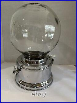 Vintage Glass Globe Ford Penny One Cent Gumball Machine Ford Gum USA Made EUC