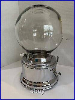 Vintage Glass Globe Ford Penny One Cent Gumball Machine Ford Gum USA Made EUC