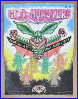 Vintage Glo-Monsters Godzilla Kaiju Glow in Dark Vending Machine Toys Figures