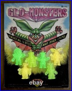 Vintage Glo-Monsters Godzilla Kaiju Glow in Dark Vending Machine Toys Figures