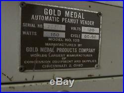 Vintage Gold Medal Automatic Peanut Vender Vending Machine Cincinnati OH