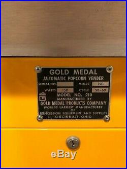 Vintage Gold Medal Automatic Popcorn Vender Excellent