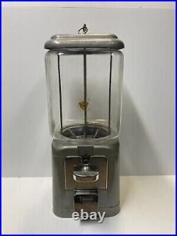 Vintage Gray Oak Acorn 5 Cent Gumball Candy Machine