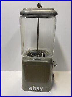 Vintage Gray Oak Acorn 5 Cent Gumball Candy Machine