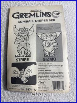 Vintage Gremlins Gumball Dispenser Lot Of 2 Gizmo And Stripe Carrow New 1984