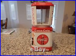 Vintage GumBall/Peanut Machine Oak Acorn Coca Cola Theme Vending Coin OP 10 cent