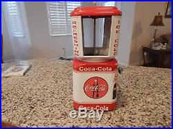 Vintage GumBall/Peanut Machine Oak Acorn Coca Cola Theme Vending Coin OP 10 cent