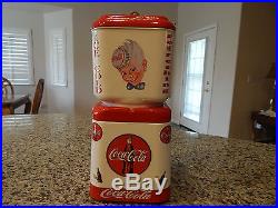 Vintage Gum Ball/Peanut Machine 1940s Coke Theme Oak Universal Vending Coin OP