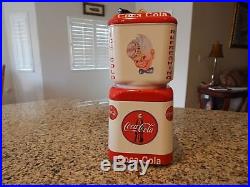 Vintage Gum Ball/Peanut Machine Oak Acorn Coca Cola Theme Vending Coin OP 10cent