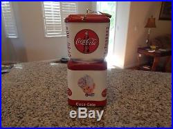 Vintage Gum Ball/Peanut Machine Oak Acorn Coca Cola Theme Vending Coin OP 5 cent
