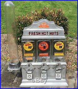 Vintage Gumball/Candy/Peanut Coin-Op Vending Machine w Puritan Cup Dispenser