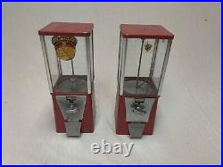 Vintage Gumball Candy Vending Machines Coin Operated includes parts keys stand