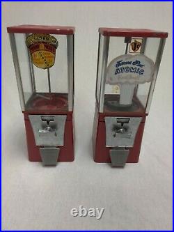 Vintage Gumball Candy Vending Machines Coin Operated includes parts keys stand