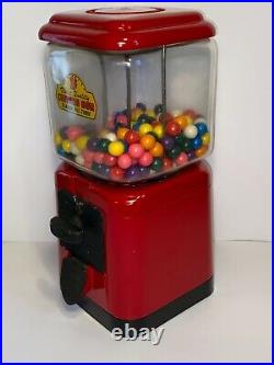 Vintage Gumball Machine Red 1 Cent Penny Gumball Machine (Tested & Working)