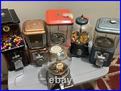 Vintage Gumball Machines Assorted-Silver King, Topper, Oak, Northwestern, etc