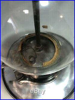 Vintage Gumball Vending Machine 5 Cent Gum Ball / Peanut Glass Globe Abbey MFG