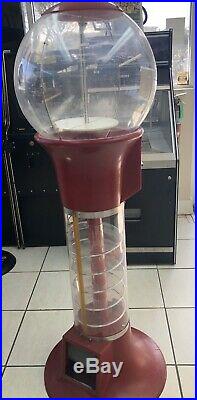 Vintage Gumball Wizard Spiral/Corkscrew Gum Ball 25Cents Machine CANDY Red RARE