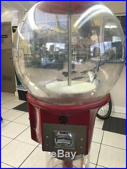 Vintage Gumball Wizard Spiral/Corkscrew Gum Ball 25Cents Machine CANDY Red RARE