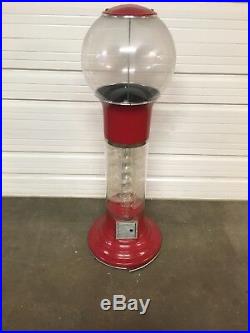 Vintage Gumball Wizard Spiral/Corkscrew Gumb Ball 25c Machine CANDY Red RARE