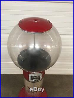 Vintage Gumball Wizard Spiral/Corkscrew Gumb Ball 25c Machine CANDY Red RARE
