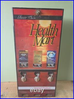 Vintage HEALTH MART 80s CONDOM NOVELTY VENDING MACHINE Wall Mounted