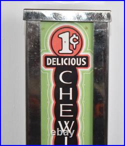 Vintage HERSHEYS CHOCOLATE 1 Cent CANDY Gum Coin Operated Dispenser Machine