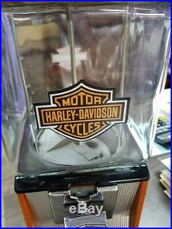Vintage Harley-Davidson theme Northwestern Model 60 glass globe quarter Vending