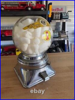 Vintage Hart One Cent Gumball Vending Machine Kiwanis Label Original Condition