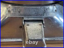 Vintage Hart One Cent Gumball Vending Machine Kiwanis Label Original Condition