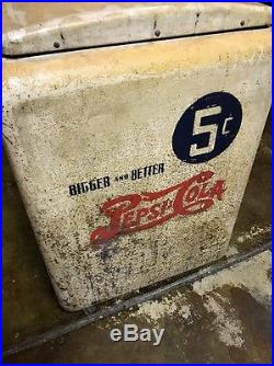 Vintage Heinz Pepsi Ice Chest Cooler Double Dot 7up Coca Cola Coke Rare