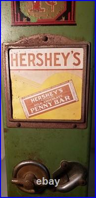 Vintage Hershey's Chocolate Penny Bar Vending Machine 1 cent 37 RARE Vintage Hershey's Chocolate Penny Bar Vending Machine 1 cent 37 RARE