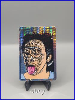 Vintage Horror Movie Prism Vending Machine Sticker Rare Brown Back