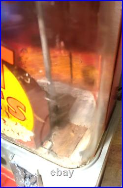 Vintage Hot Nuts 5 cent Heated Vending Machine with Stand Electric Coast Vending
